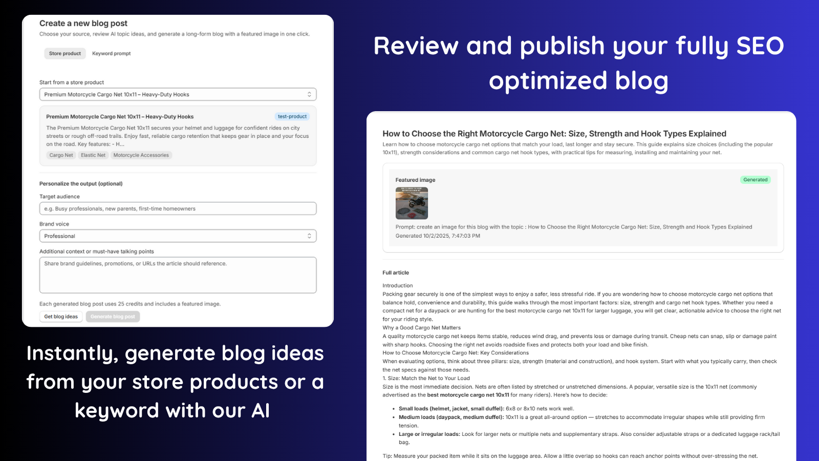 SEO automated Blog generation and optimization image