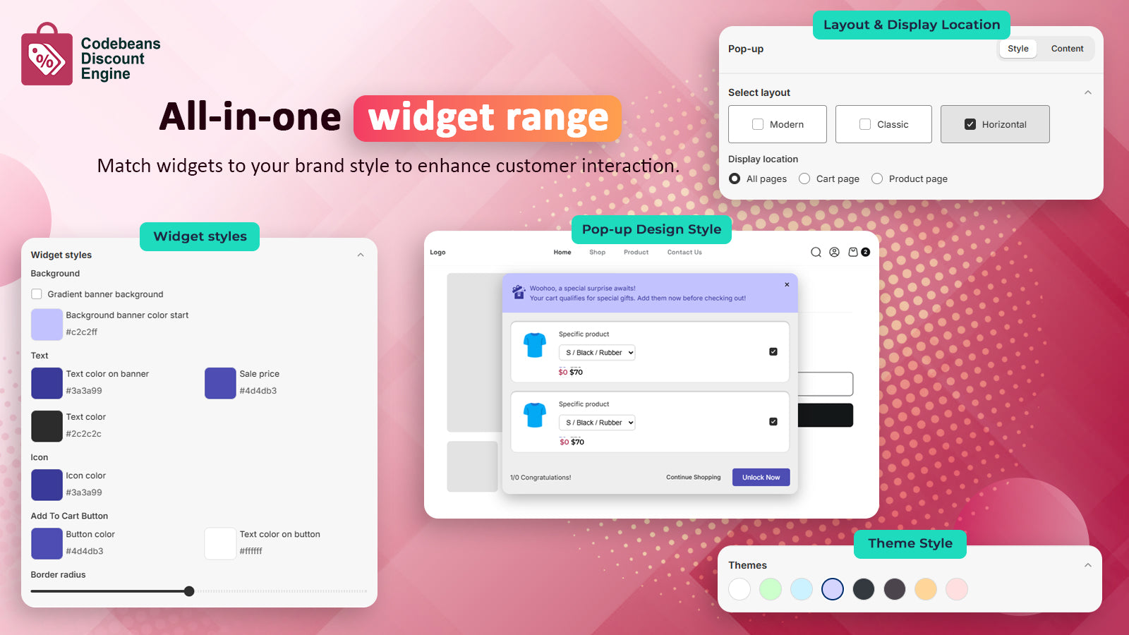 All-in-one widget range