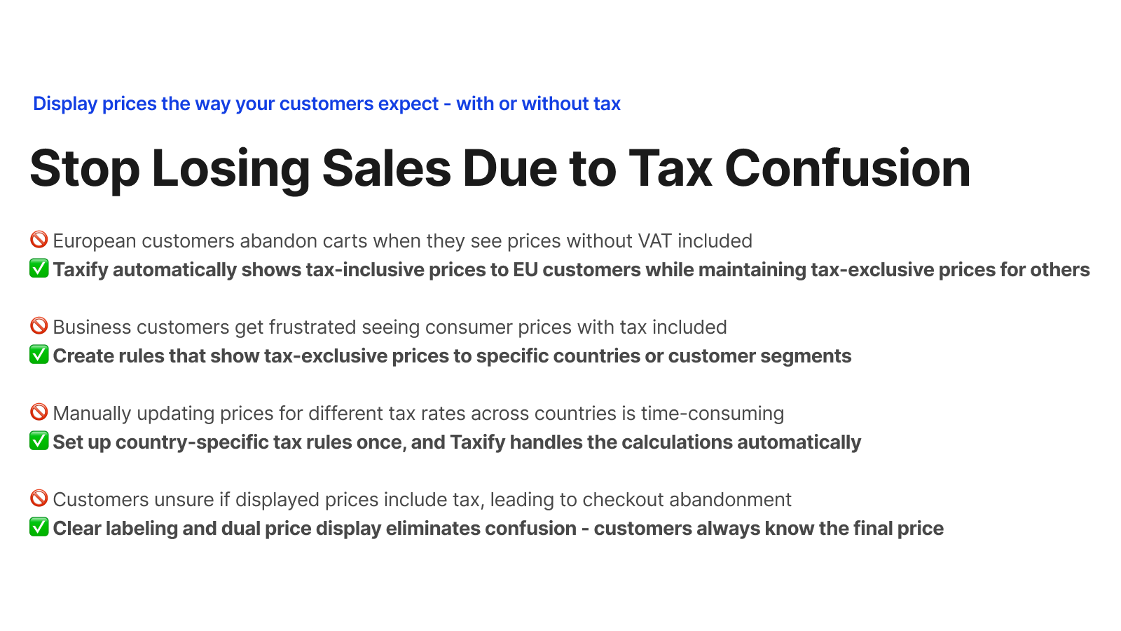 Stop Losing Sales Due to Tax Confusion
