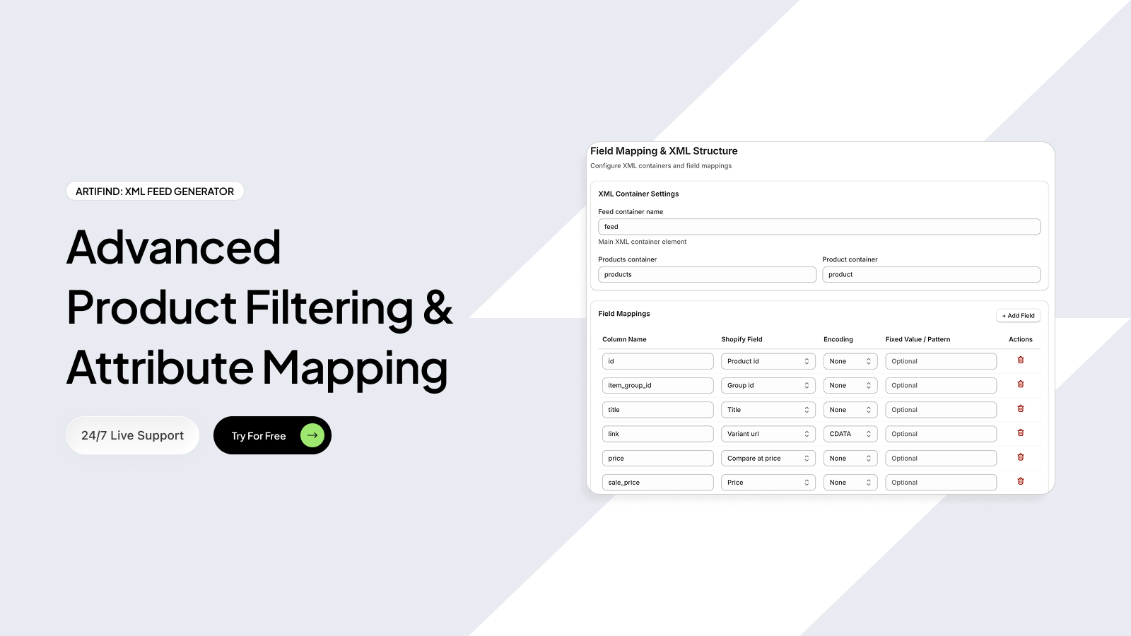 XML Feed, Google Feed Generate, Custom XML Feed, Meta Feed 