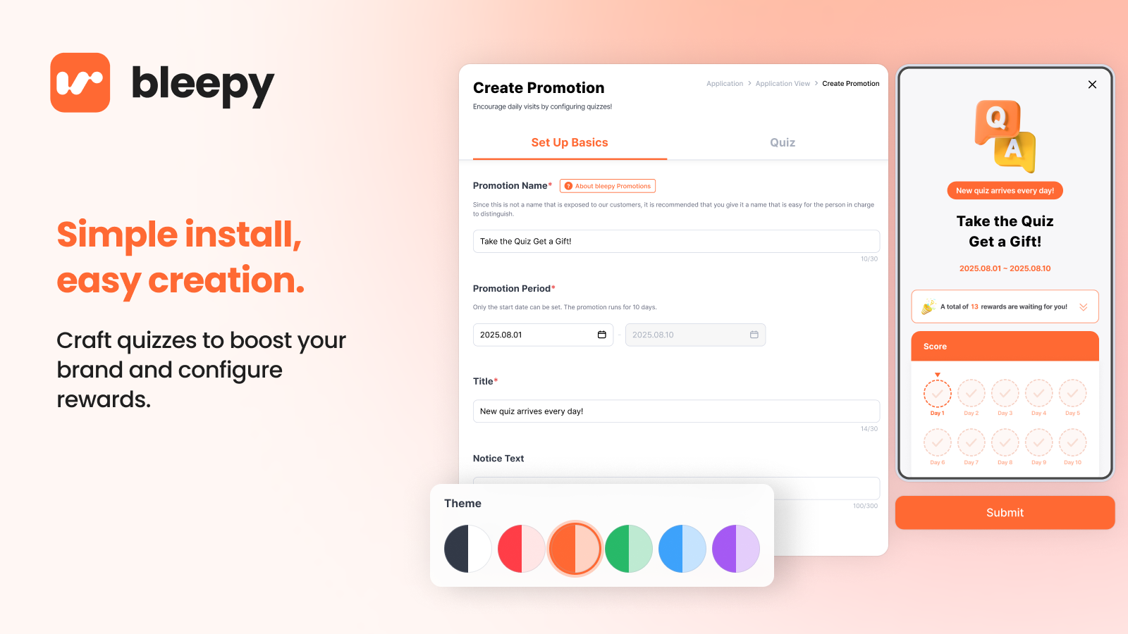 simple install, east creation