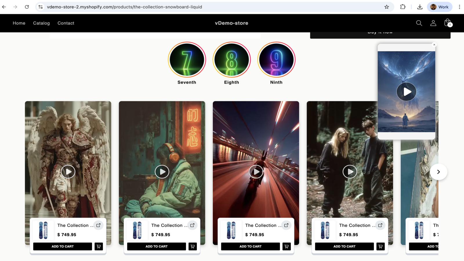 Reels, Stories and Floats on Website