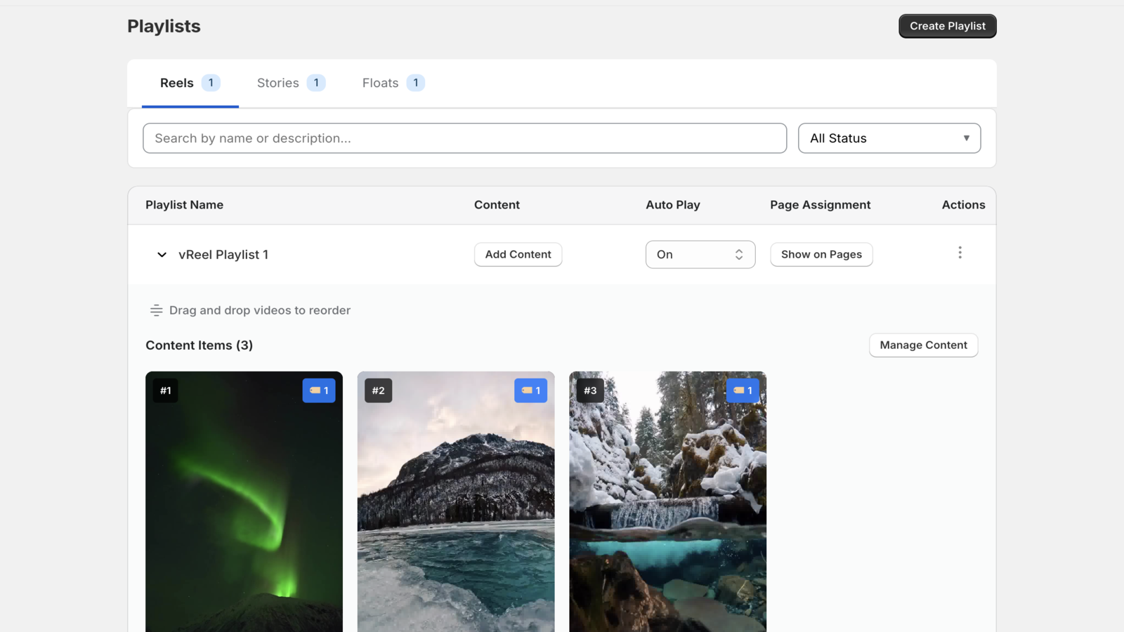 App Dashboard to manage Reels