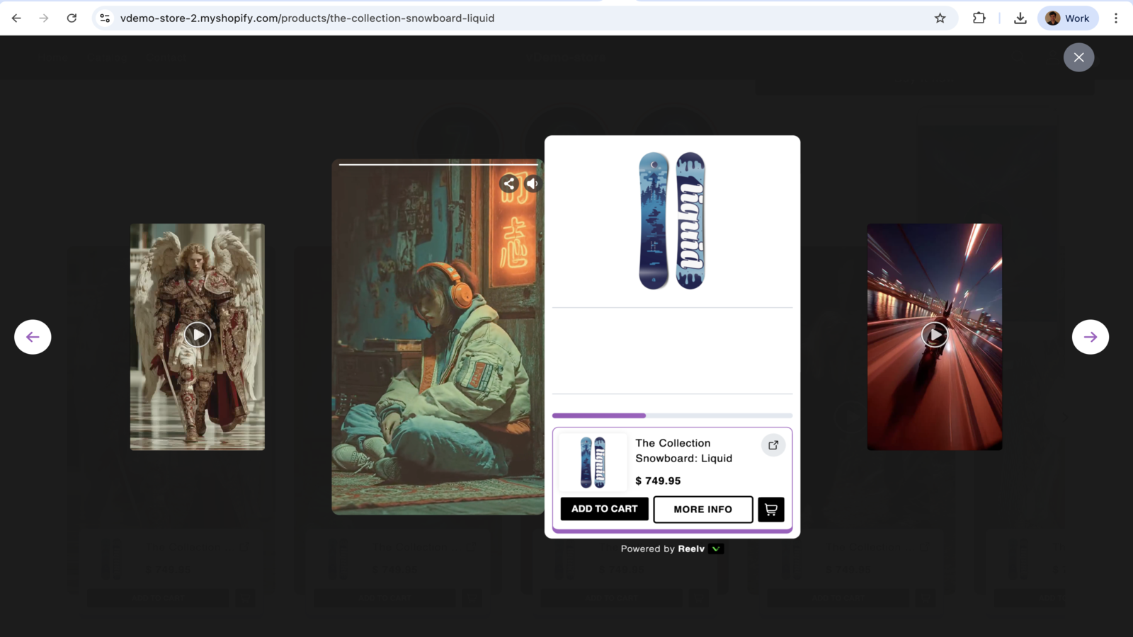 After clicking on the widget