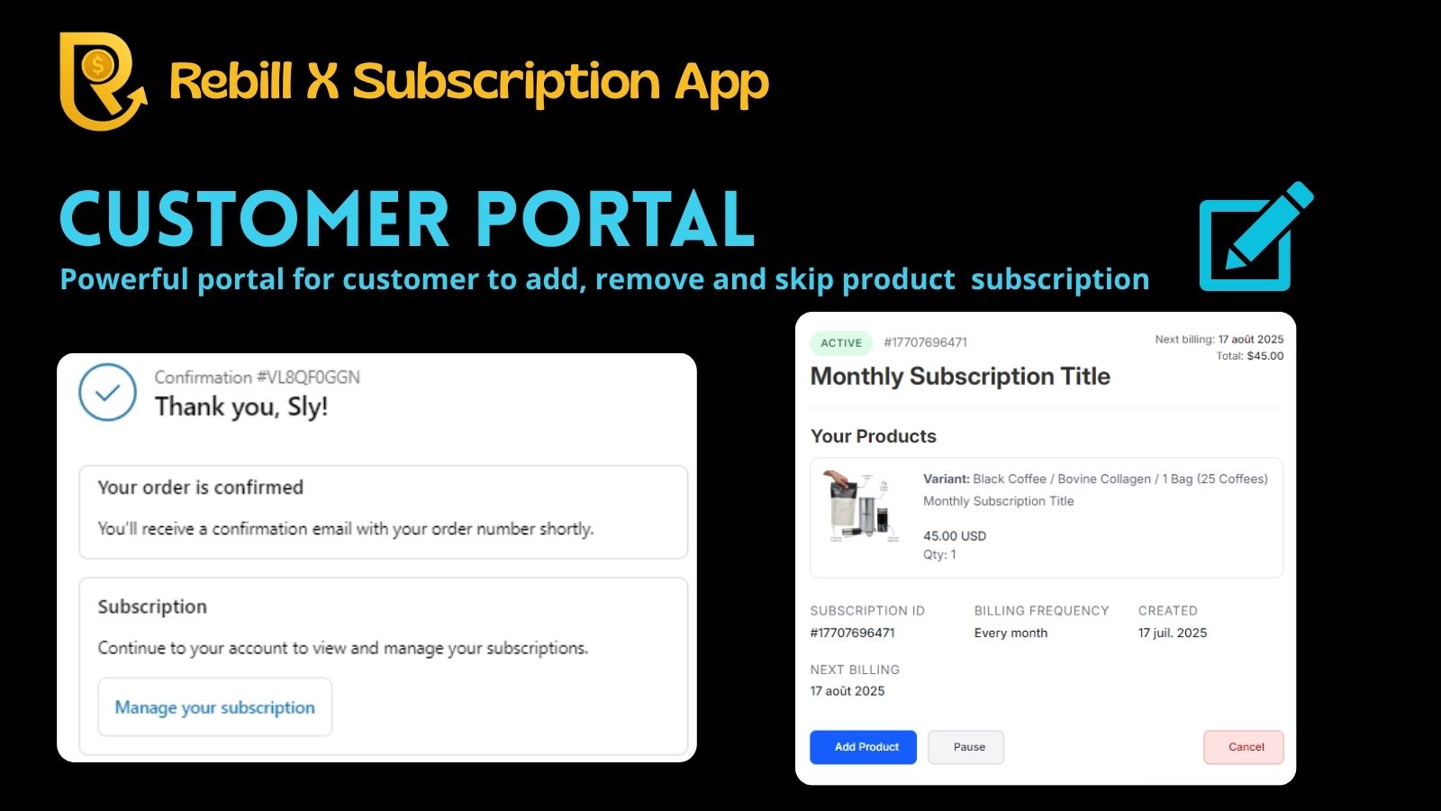 customer edit cancel subscription