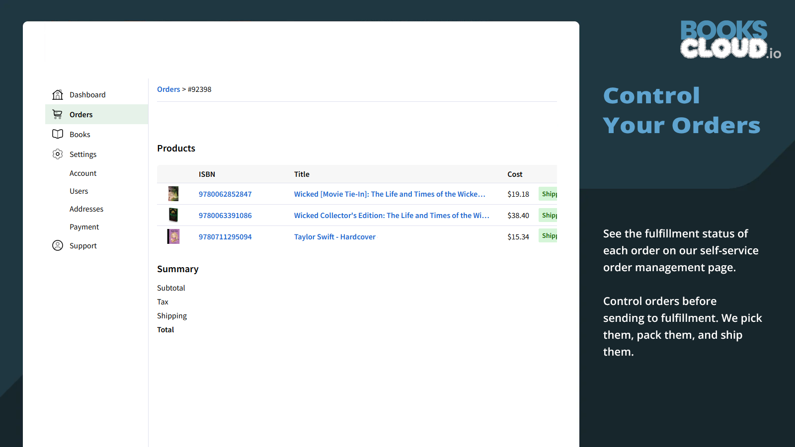 Control your orders before sending them to fulfillment.