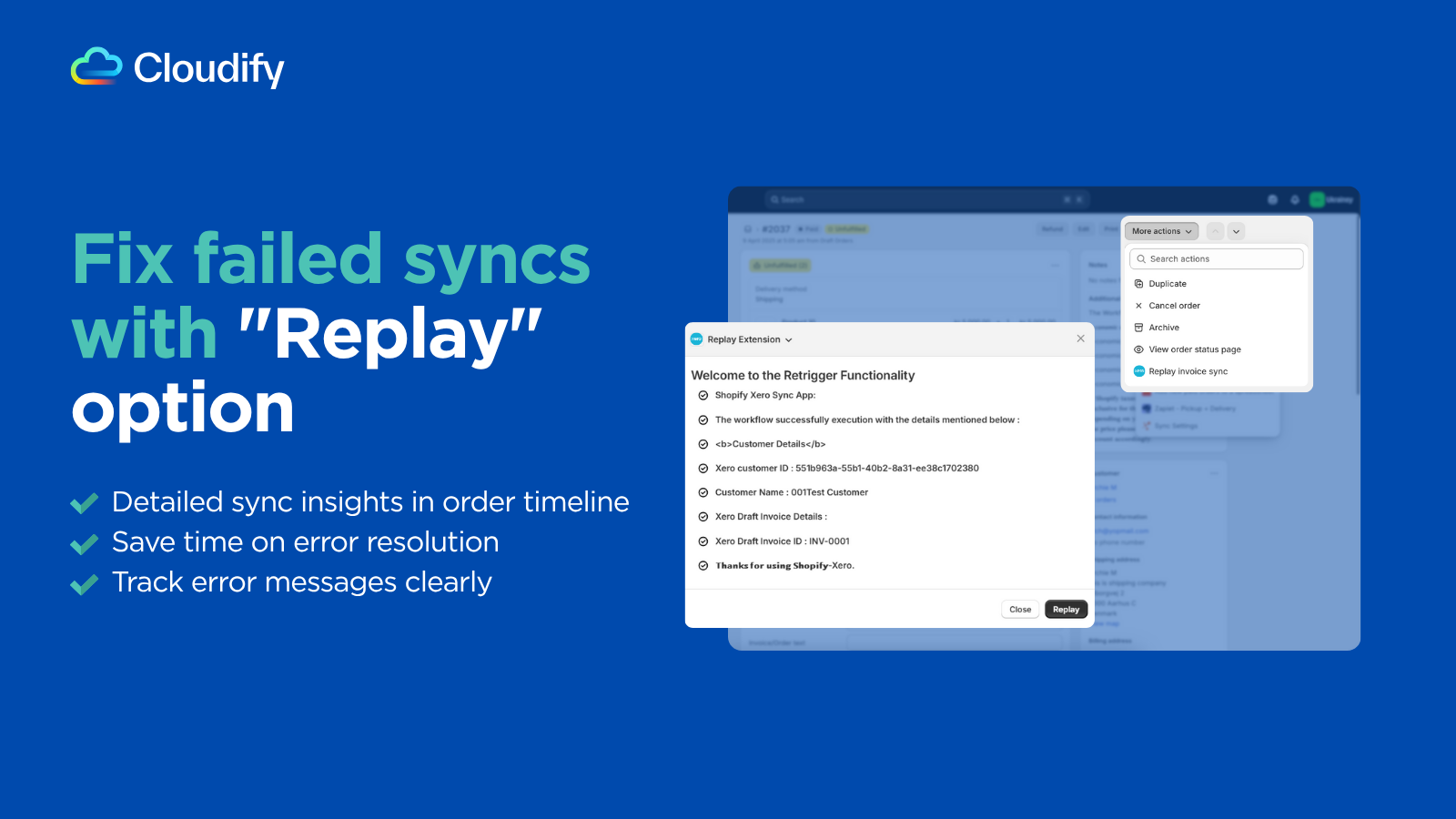 Retry failed invoice syncs with one-click when errors occur