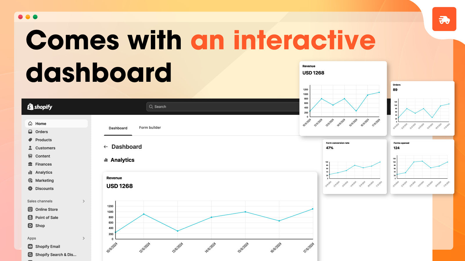 Interactive dashboard for better analytics
