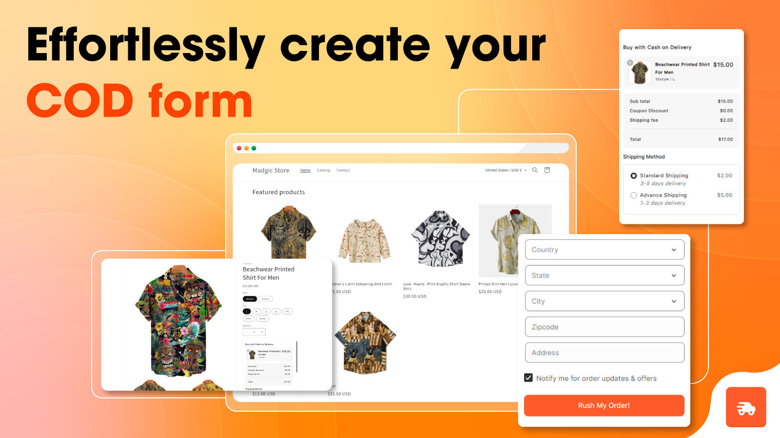 Create your COD form with ease