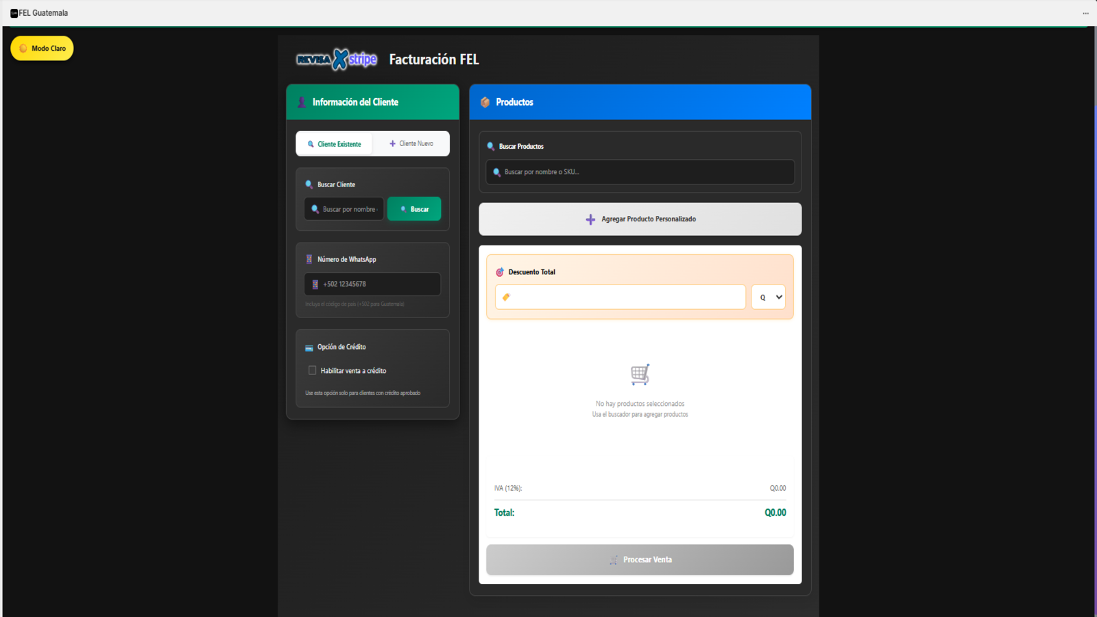 Consola para facturacion fel, carga clientes nuevos o existentes