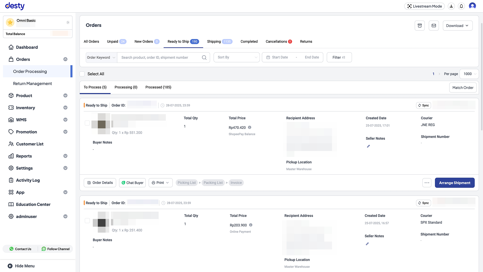 Desty Omnichannel Order Management