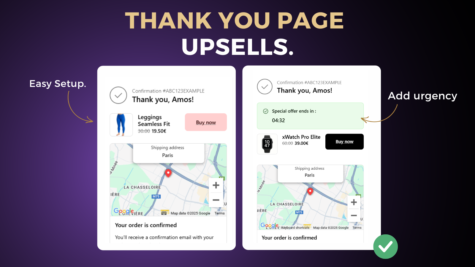 Thank You Page Upsells – Boost sales with urgency & ease.