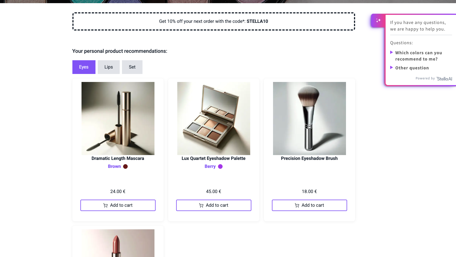 Der Kunde erhält personalisierte Empfehlungen