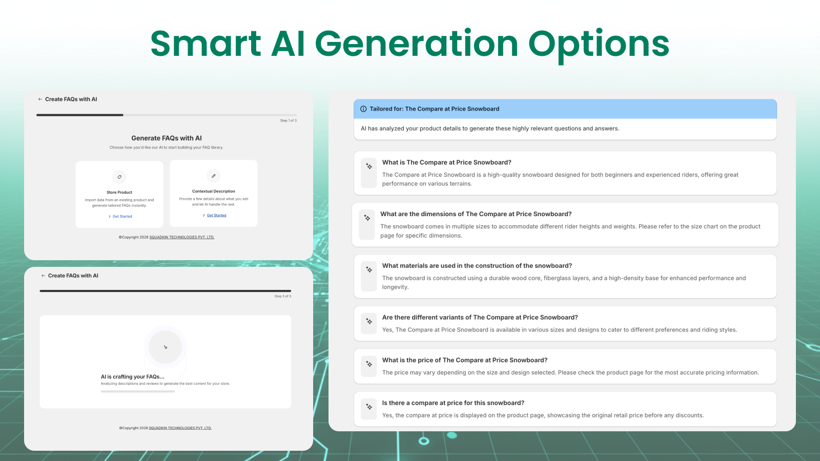 Smart AI Generation Options