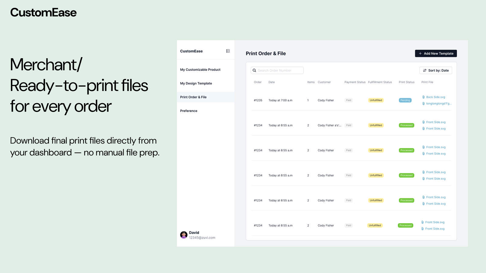 Ready-to-print files for every order