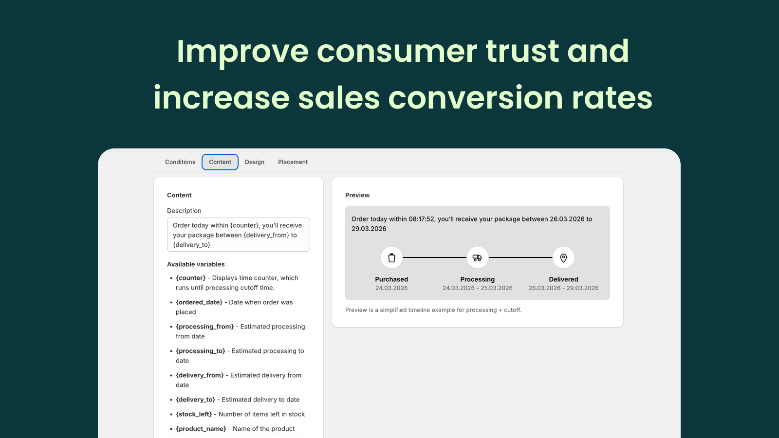 Improve consumer trust and increase sales conversion rates