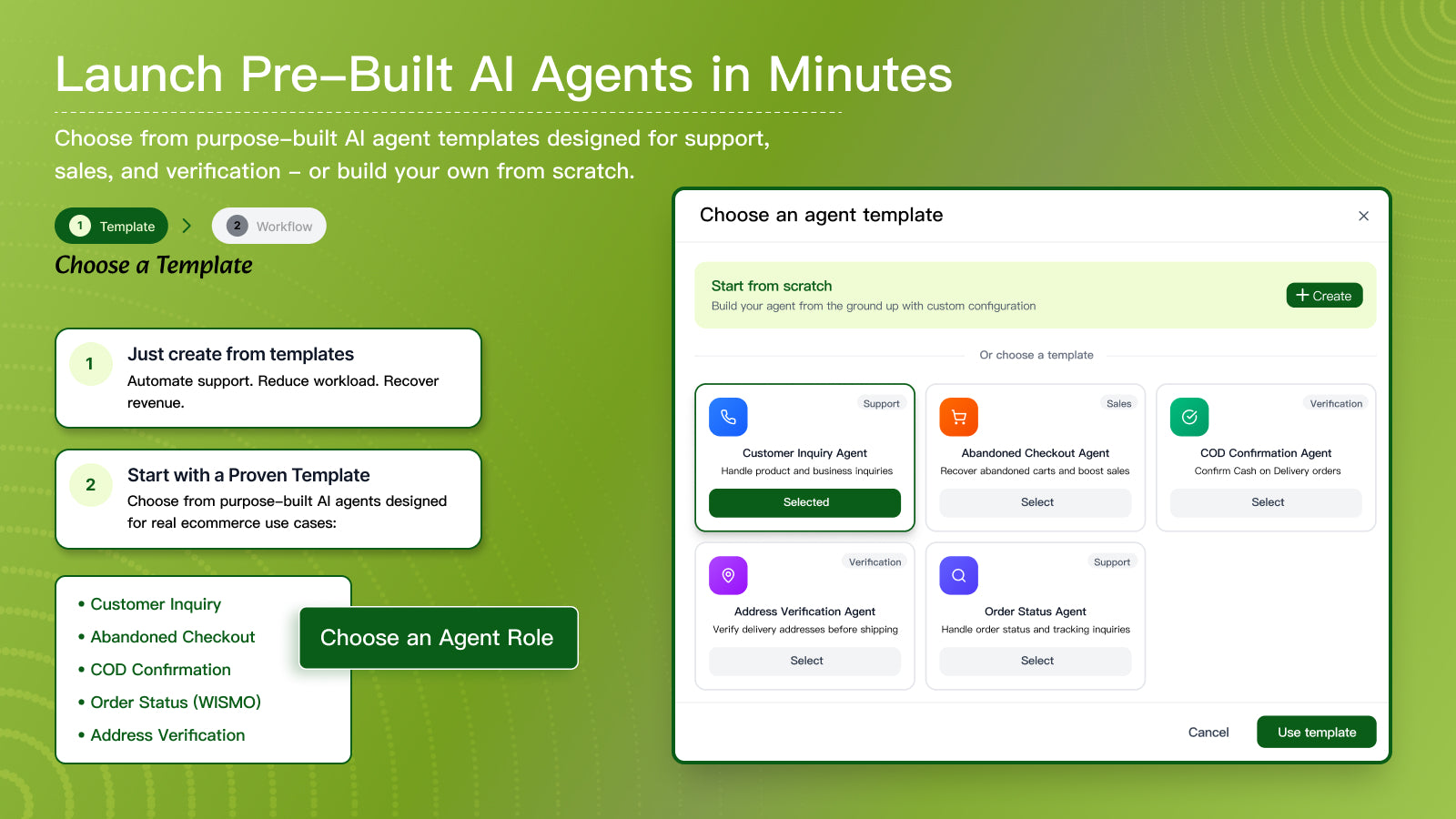Launch Pre-Built AI Agents in Minutes