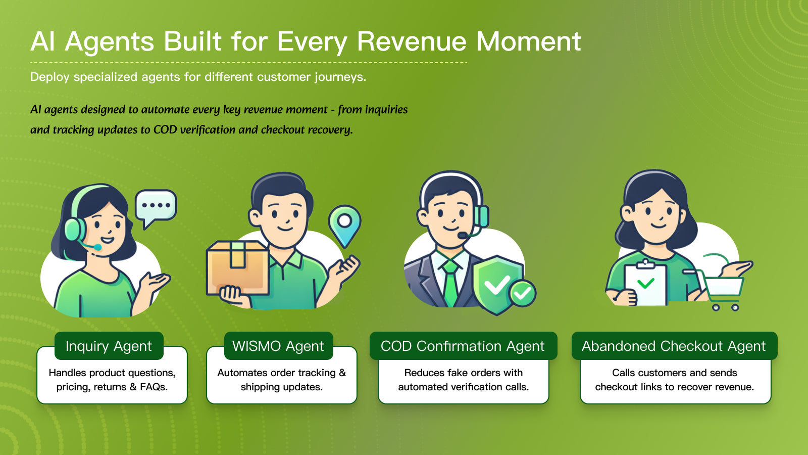 AI Agents Built for Every Revenue Moment