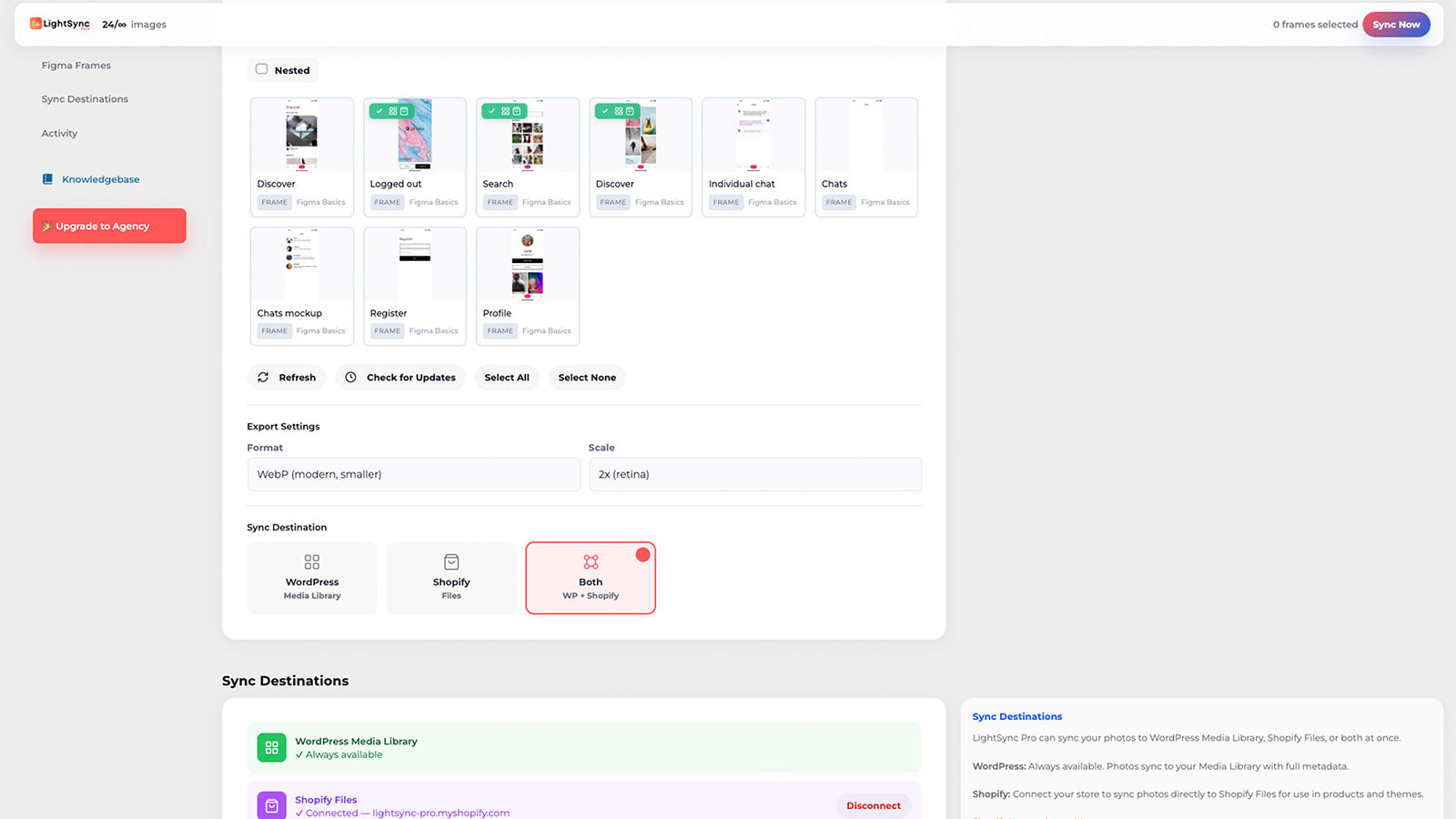 Browse cloud albums, designs, and folders to select images