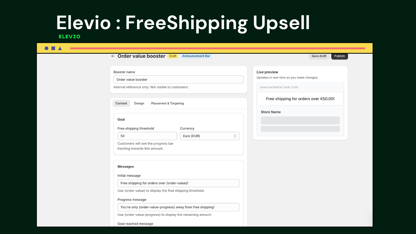 Elevio : FreeShipping Upsell