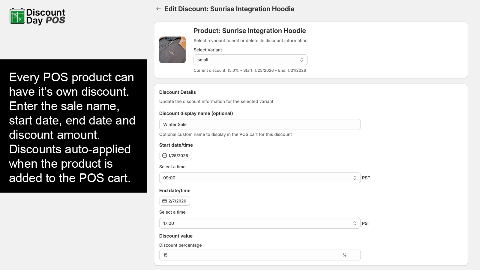 Custom discounts on every product