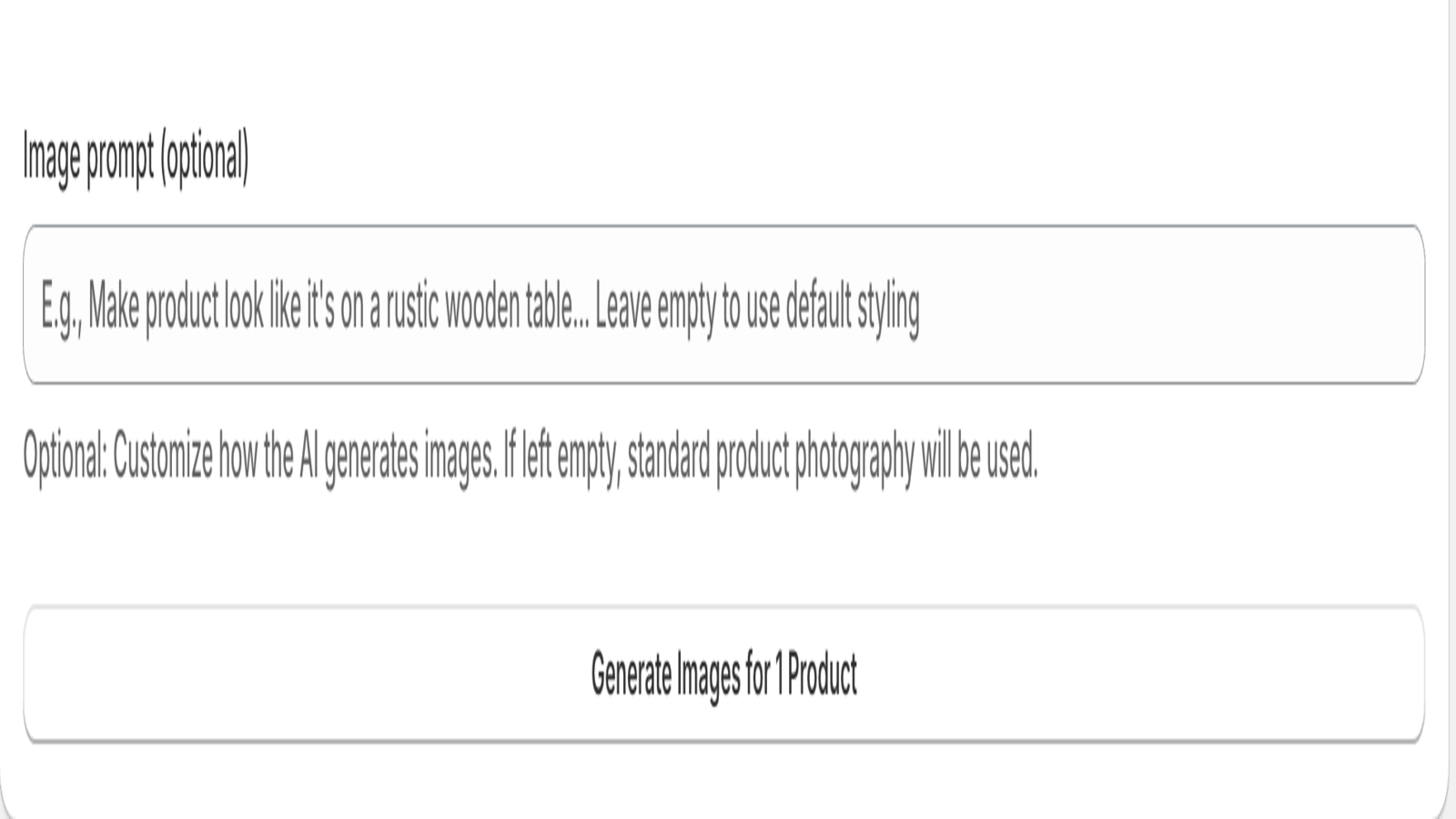 Optionally add a prompt. e.g. Put dress on a model in a natural.