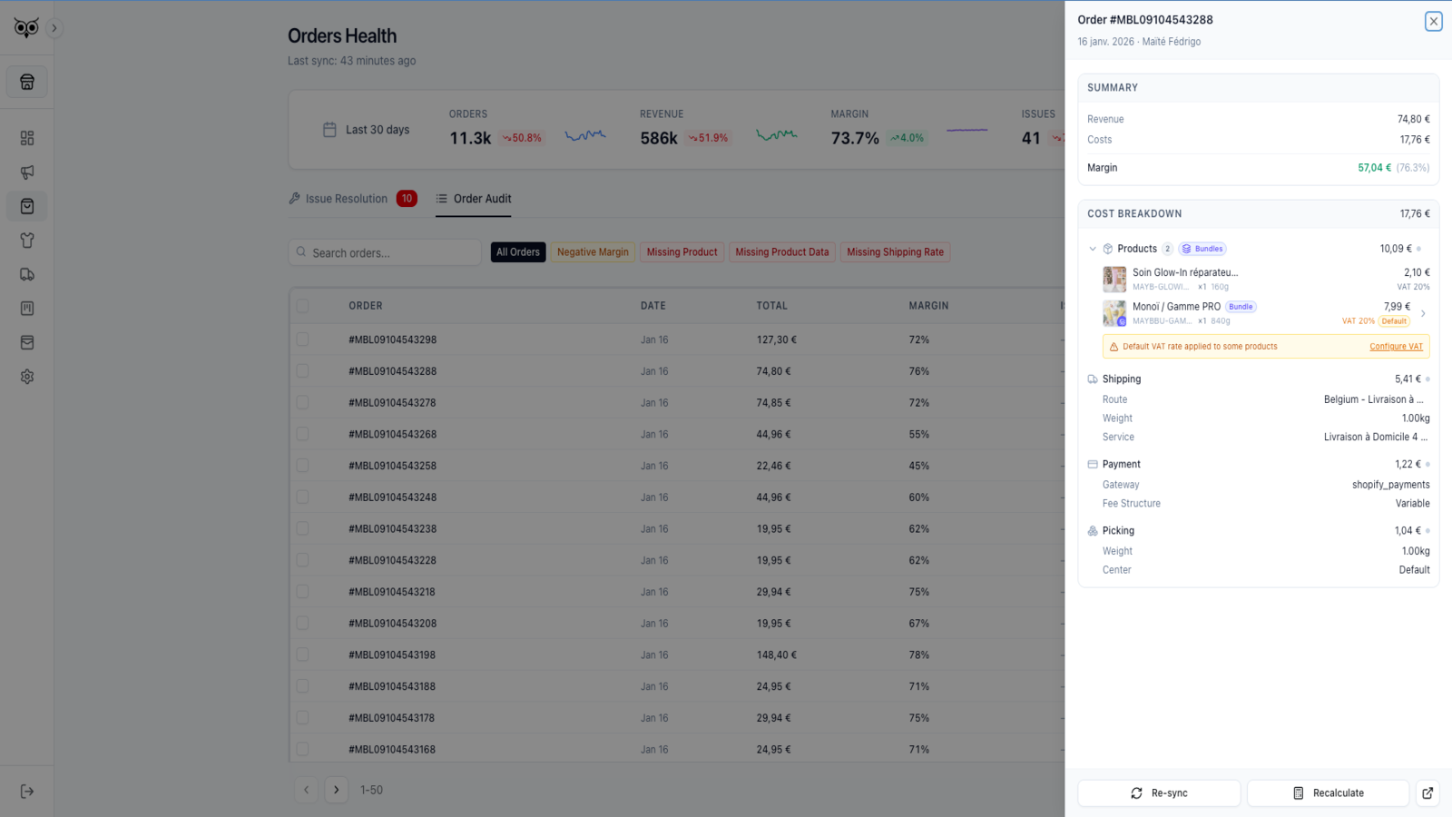 Understand your costs