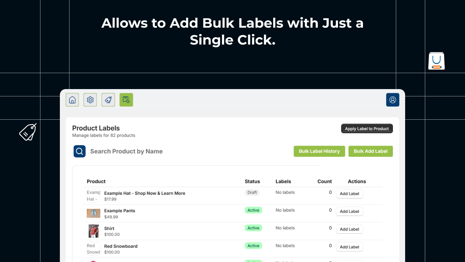 Product labels page 