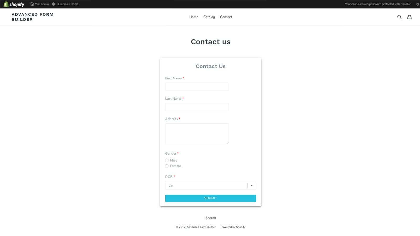 Frontend Form View