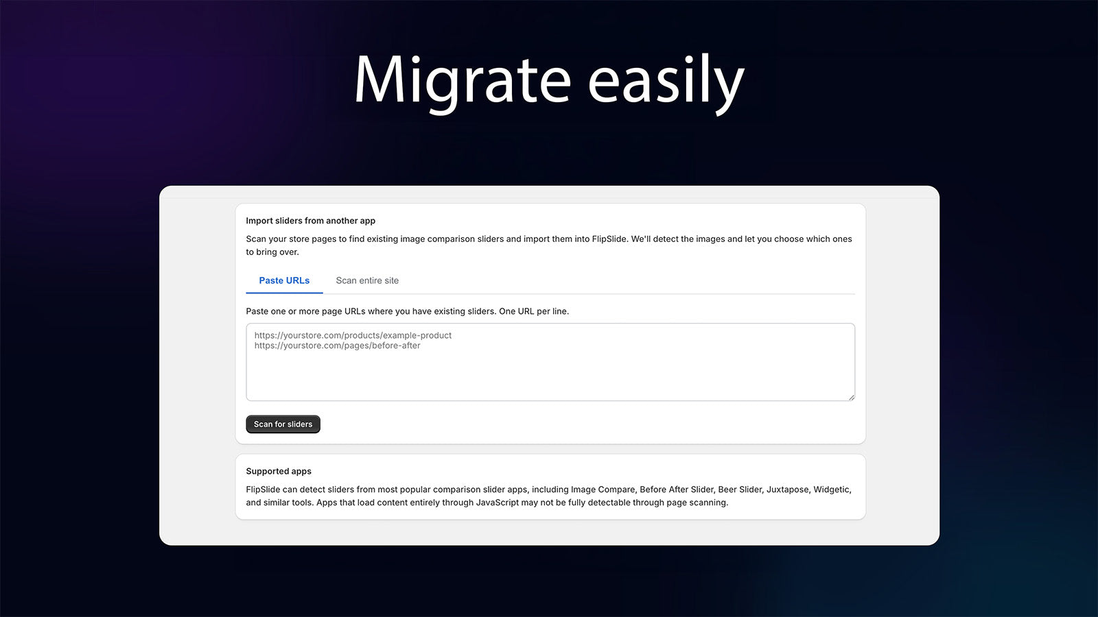 migrate fast