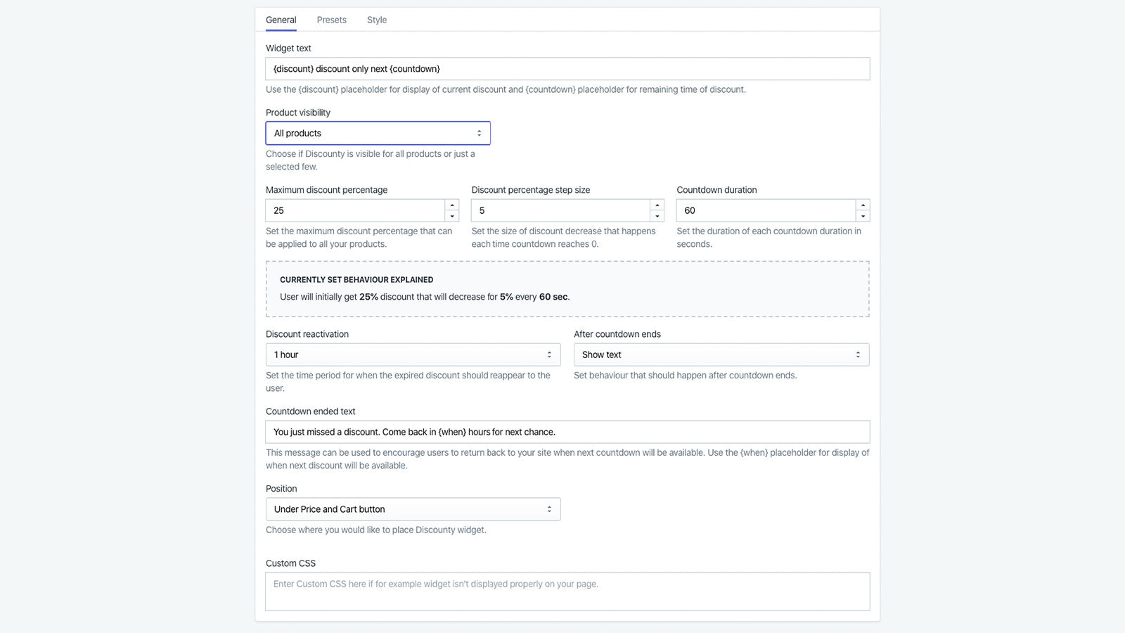 Discounty - Discount Countdown 