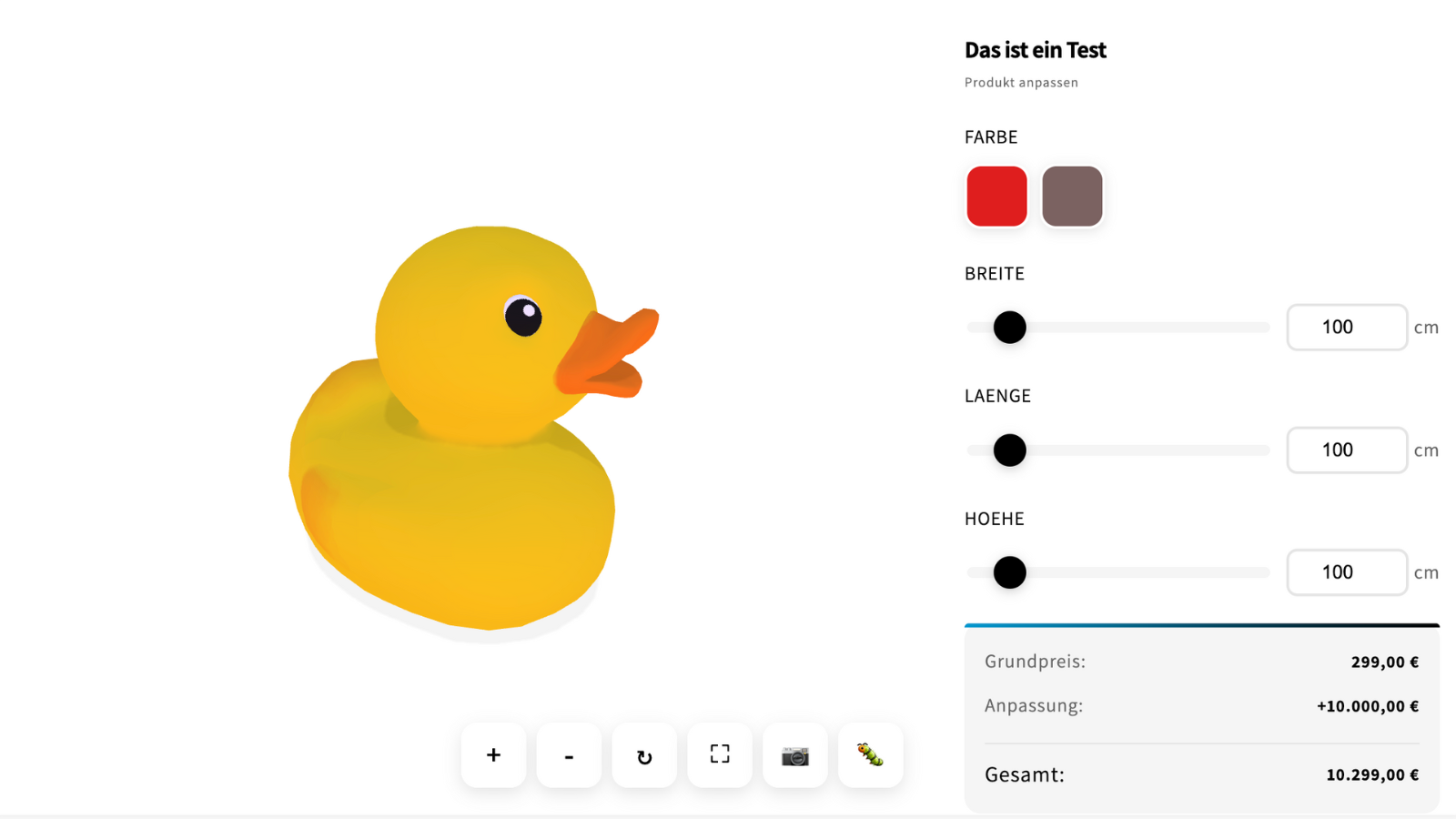 Powerful configurator frontend interface