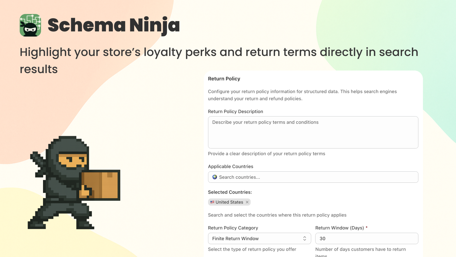 Shipping and Loyalty schema 