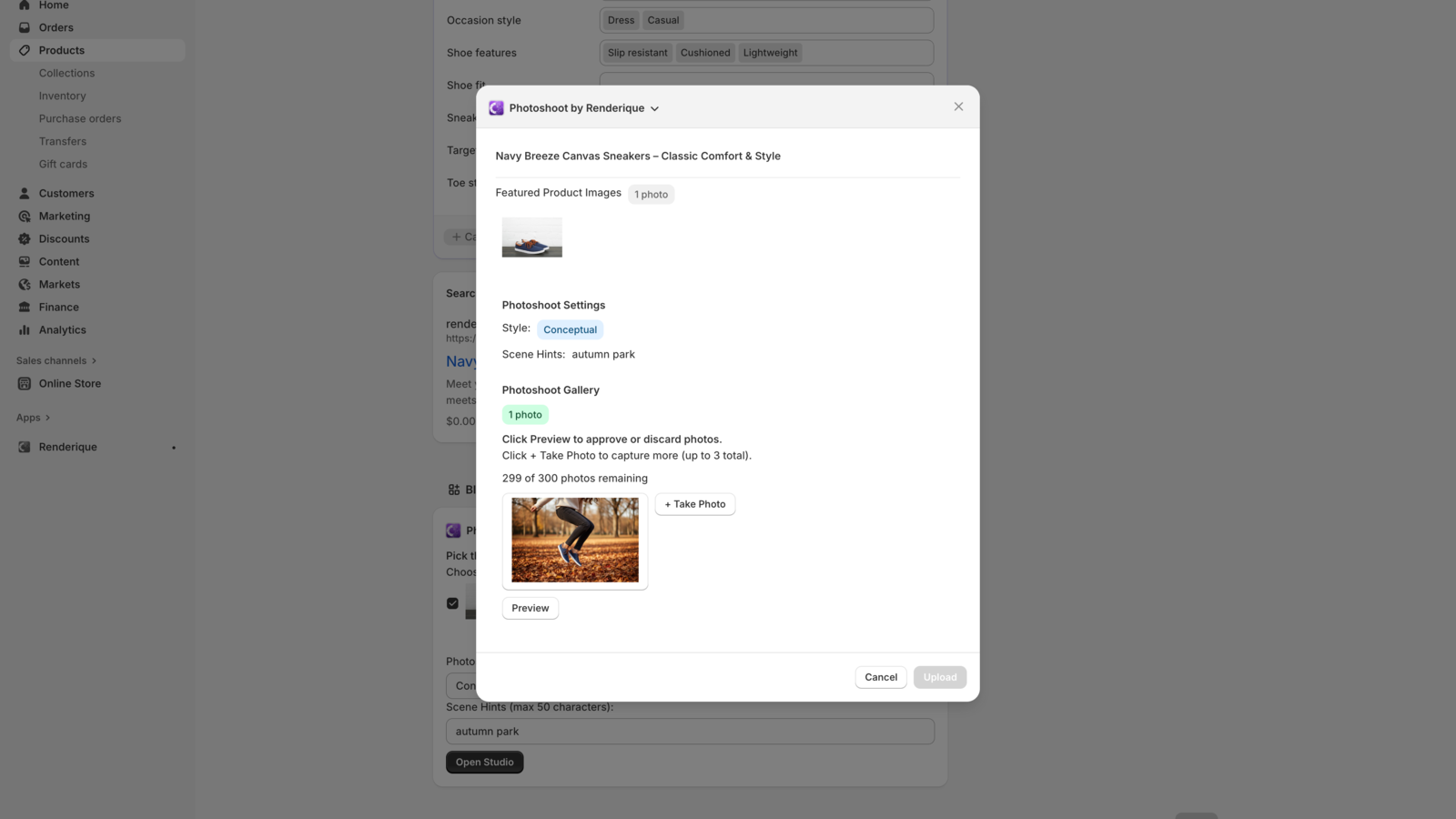 Renderique one click generation
