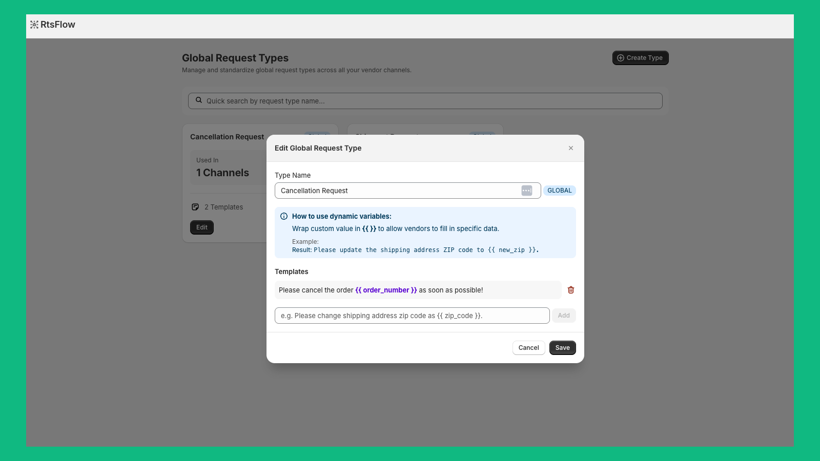 Global Request Types