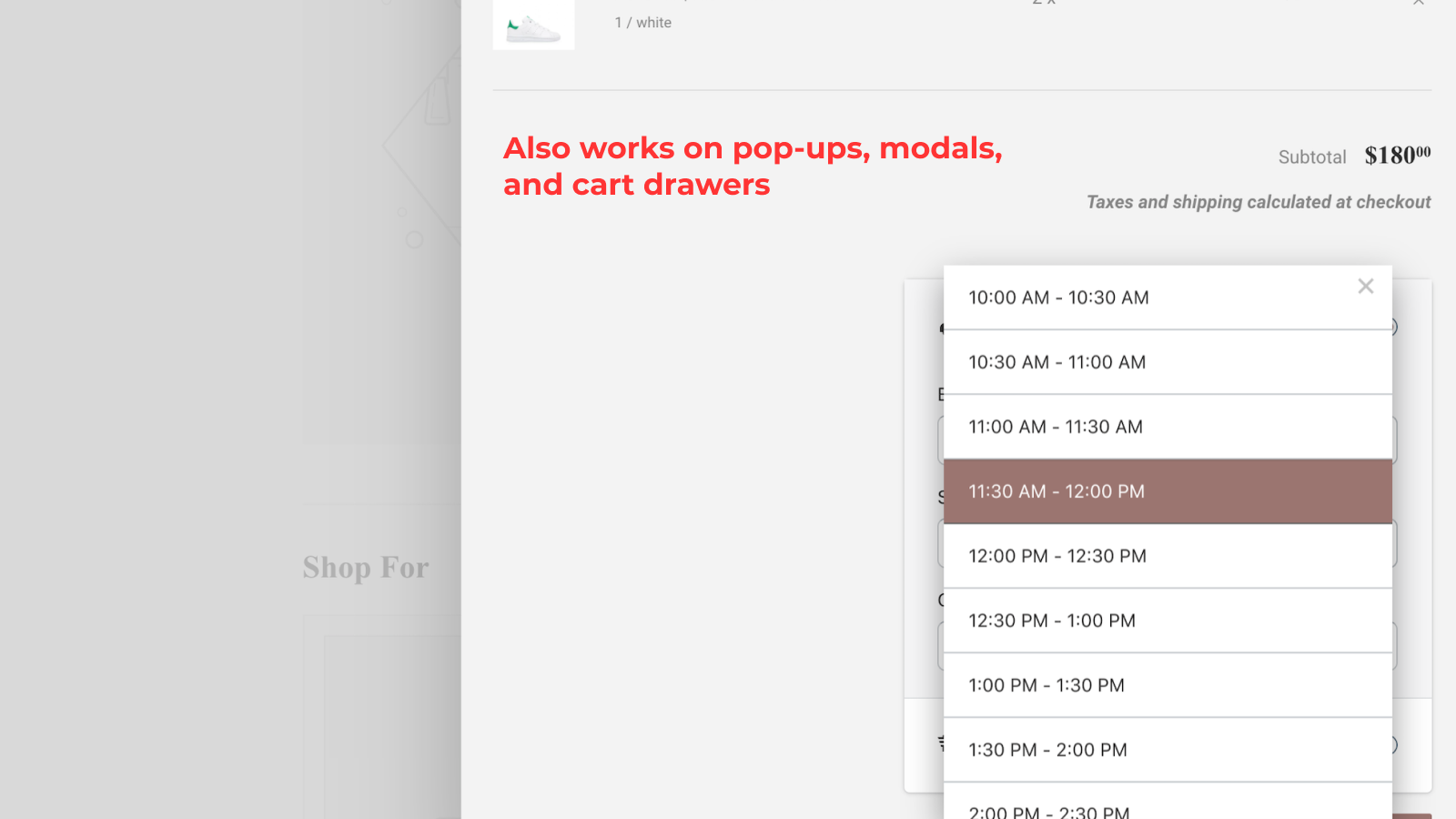 Pickup/delivery timeslot scheduler