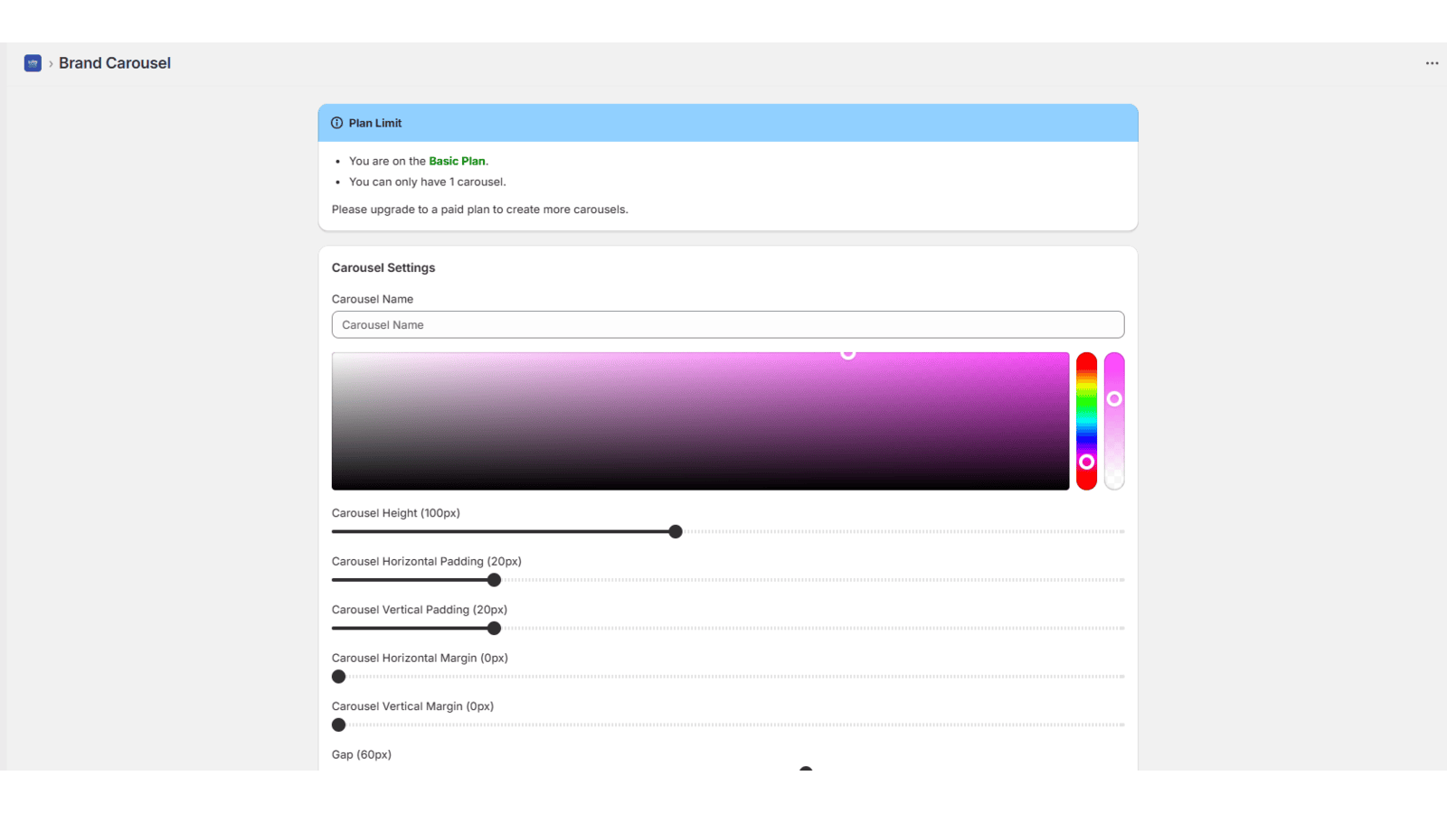 create new carousel 1