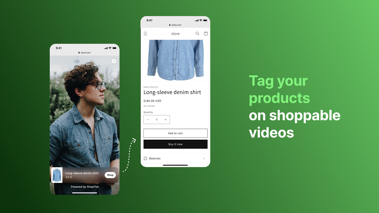 Tag your products  on shoppable videos