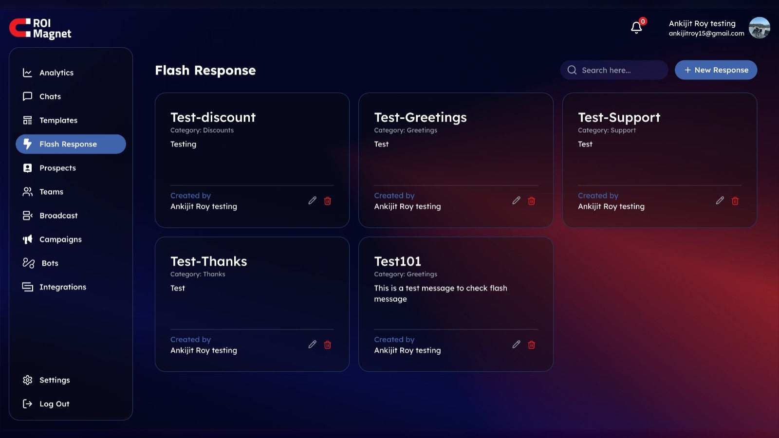 Create Flash Message