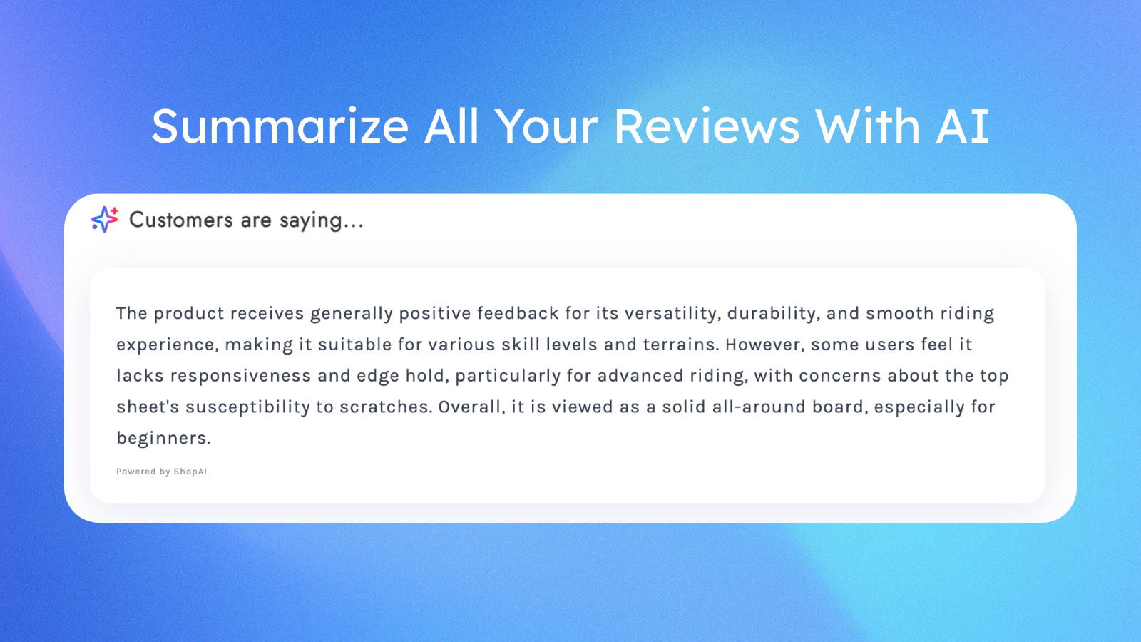 AI Review Summaries