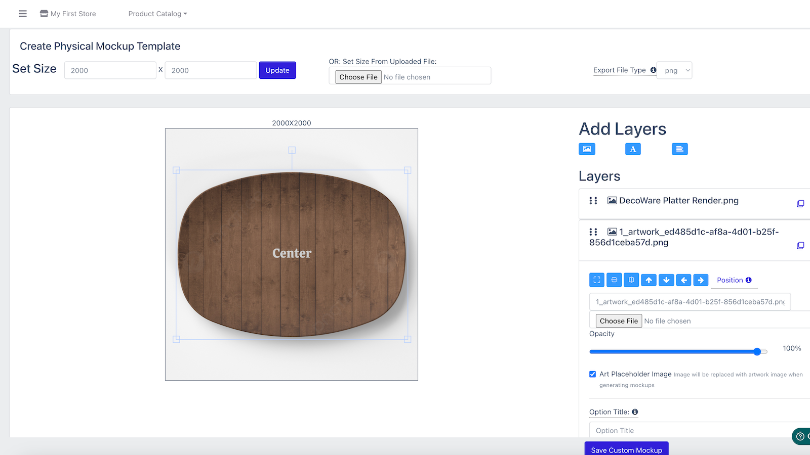 Create custom mockup templates