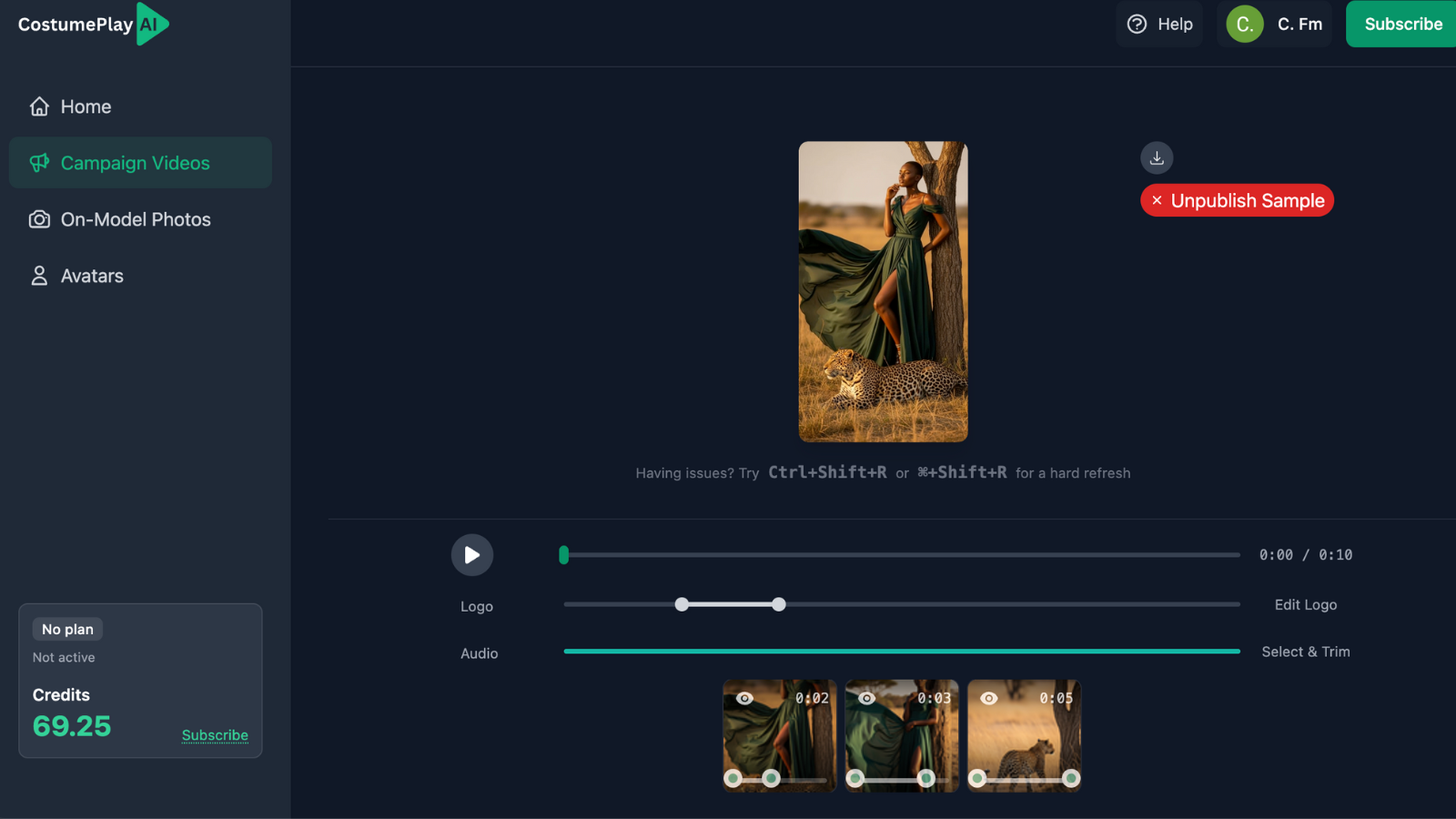 CostumePlay AI Video Editor