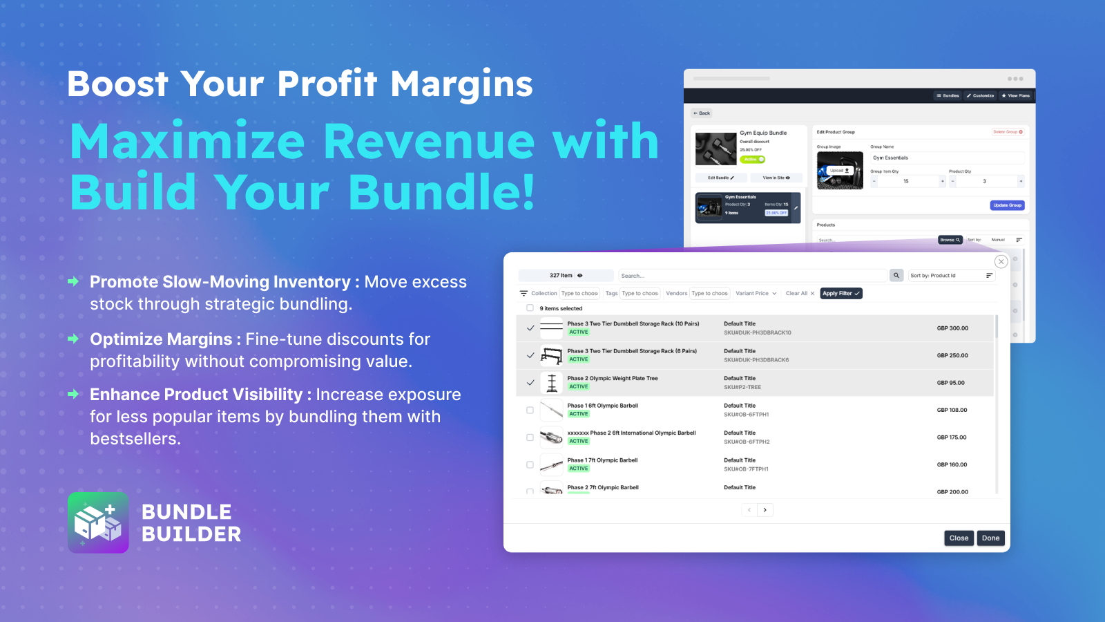Maximize Profits – Move inventory & optimize margins with bundle