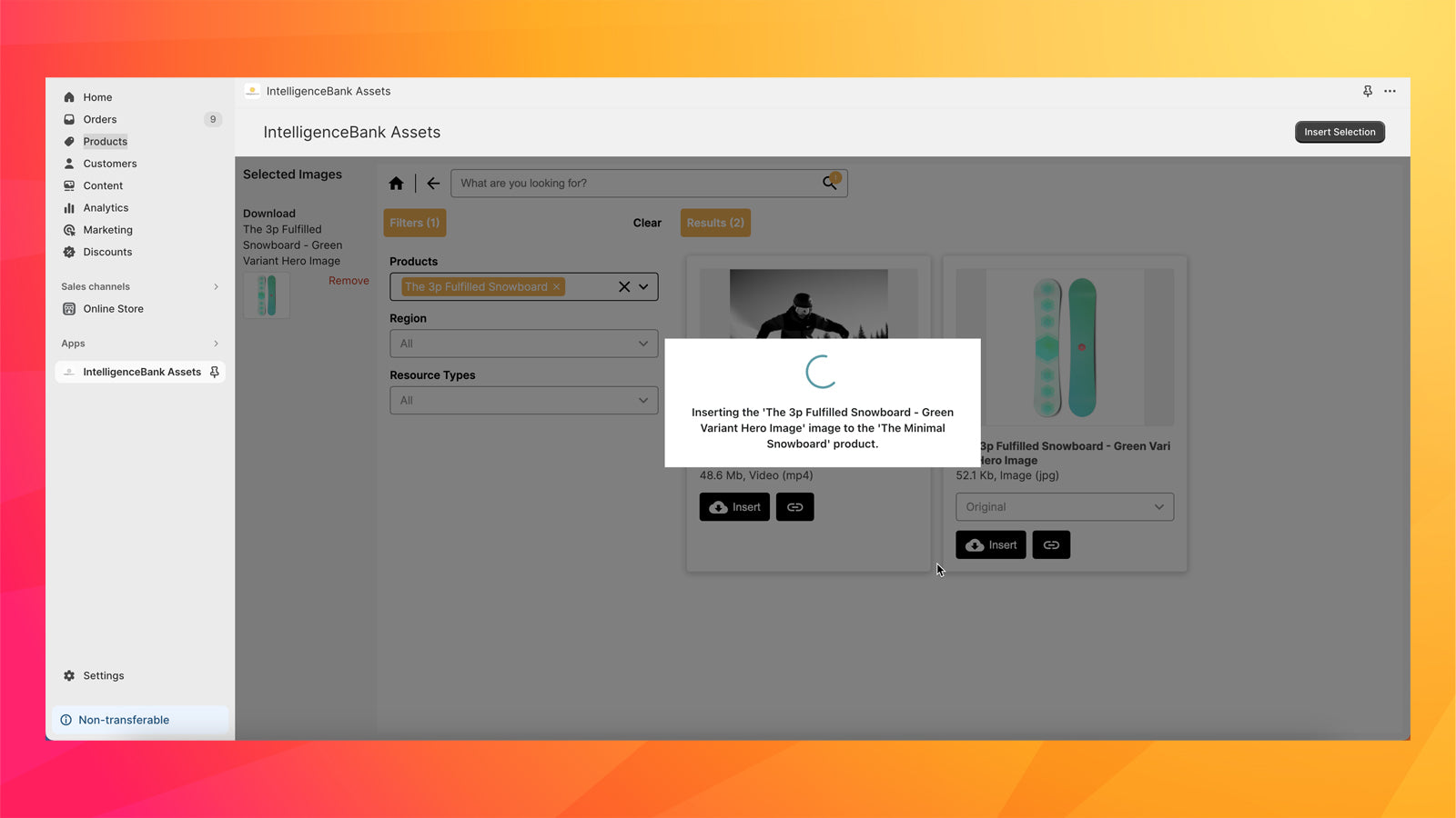Attaching assets to products