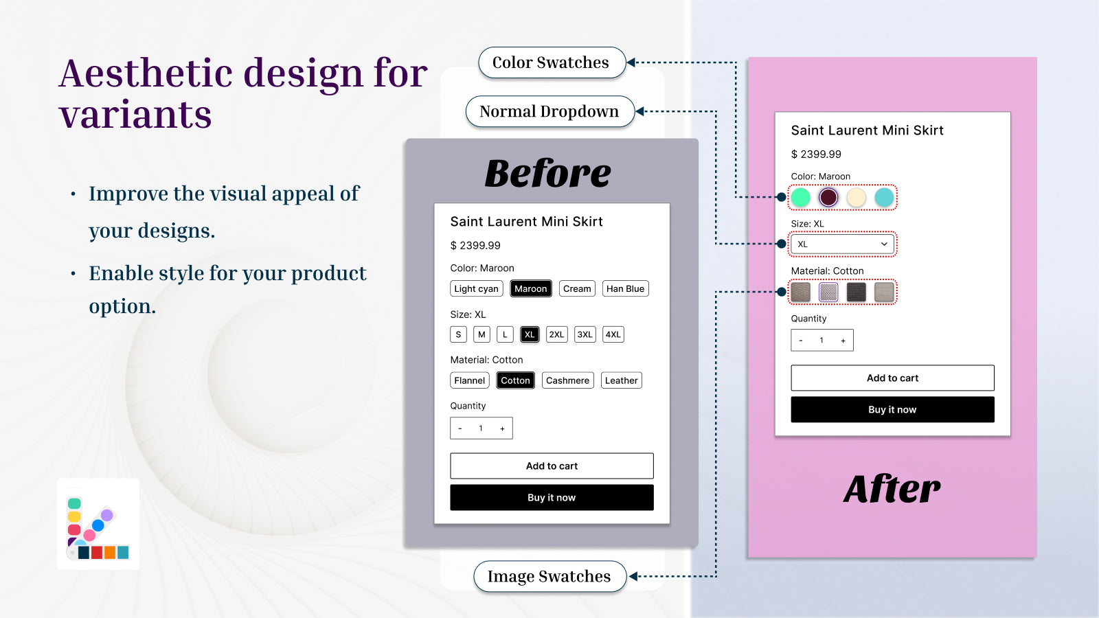 Eazy swatches - Aesthetic design