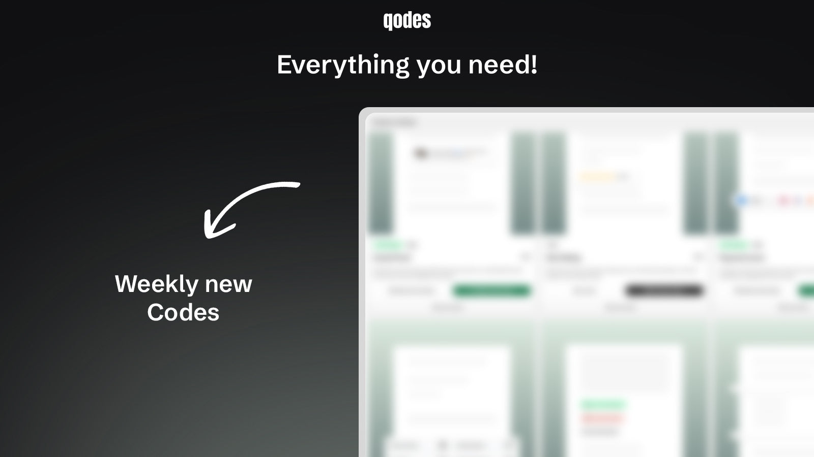 Qodes everything you need for your productpage