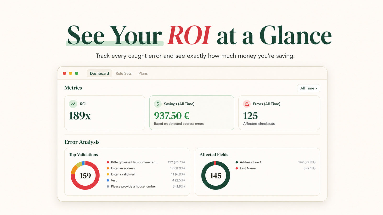EL Address Validator App Dashboard