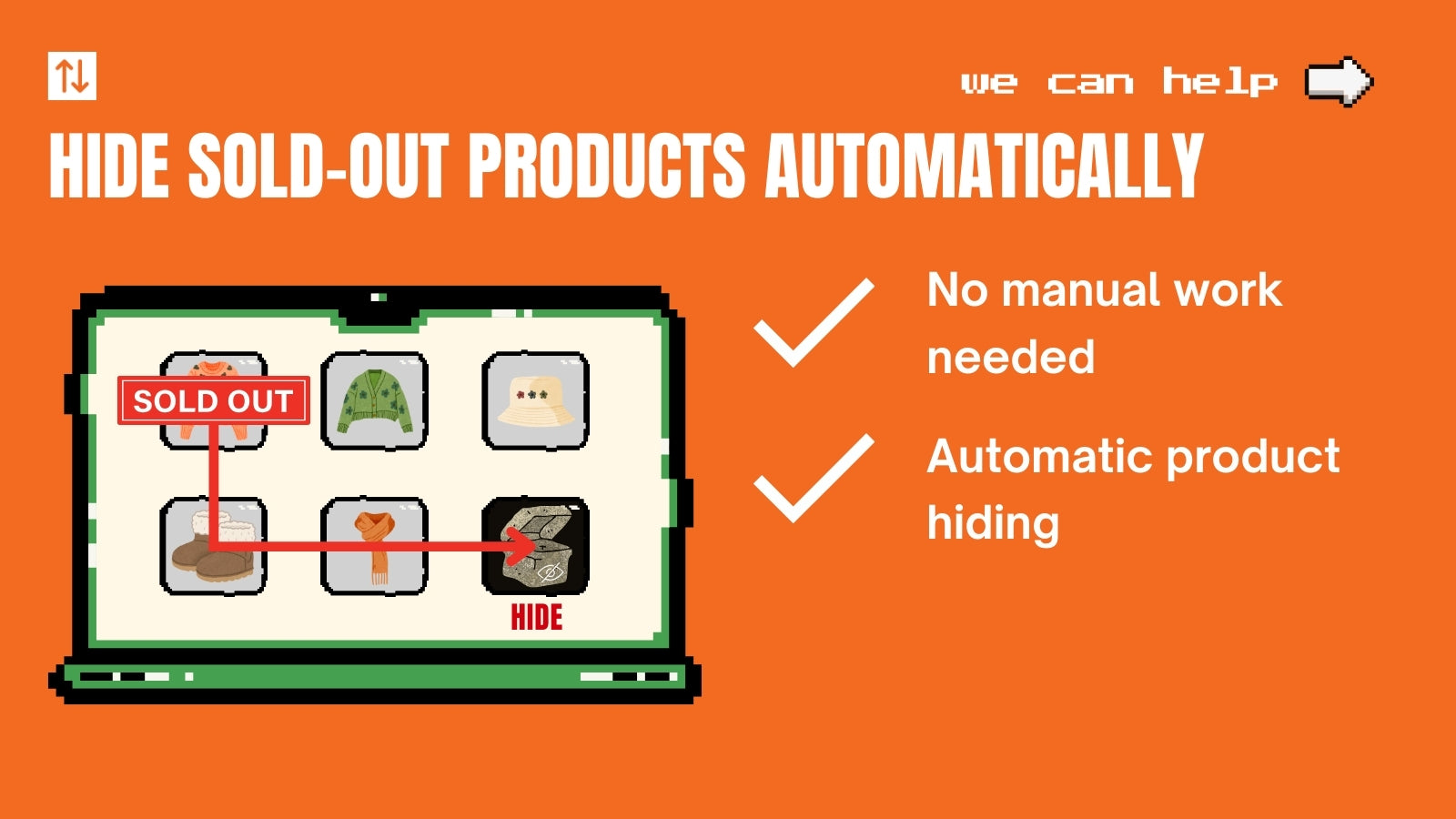 Hide sold out products automation