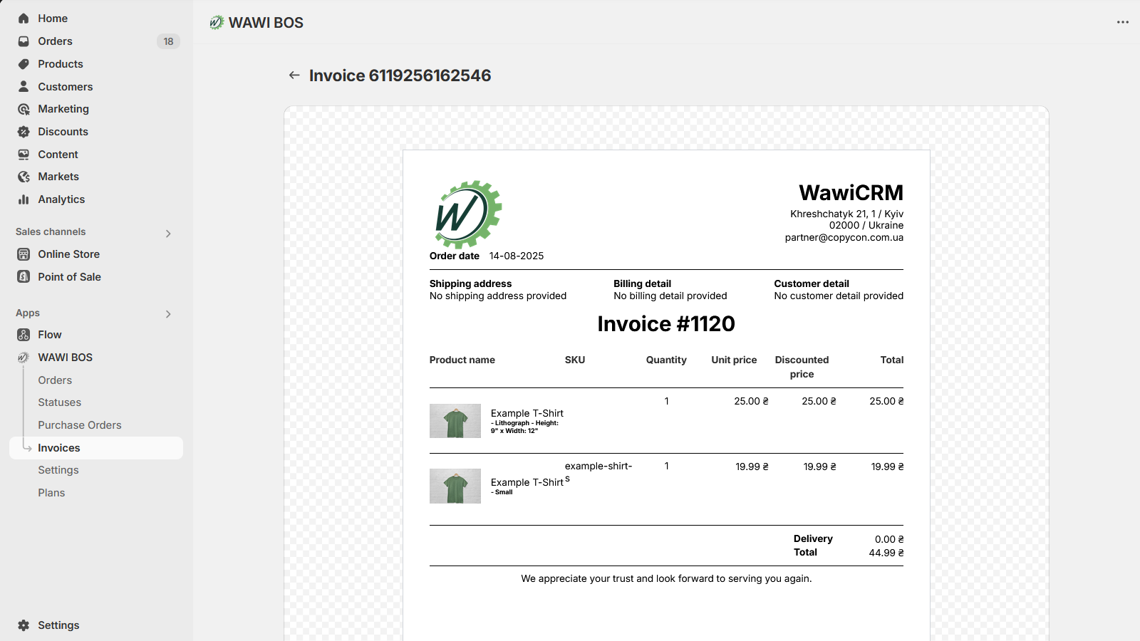 Print Invoices