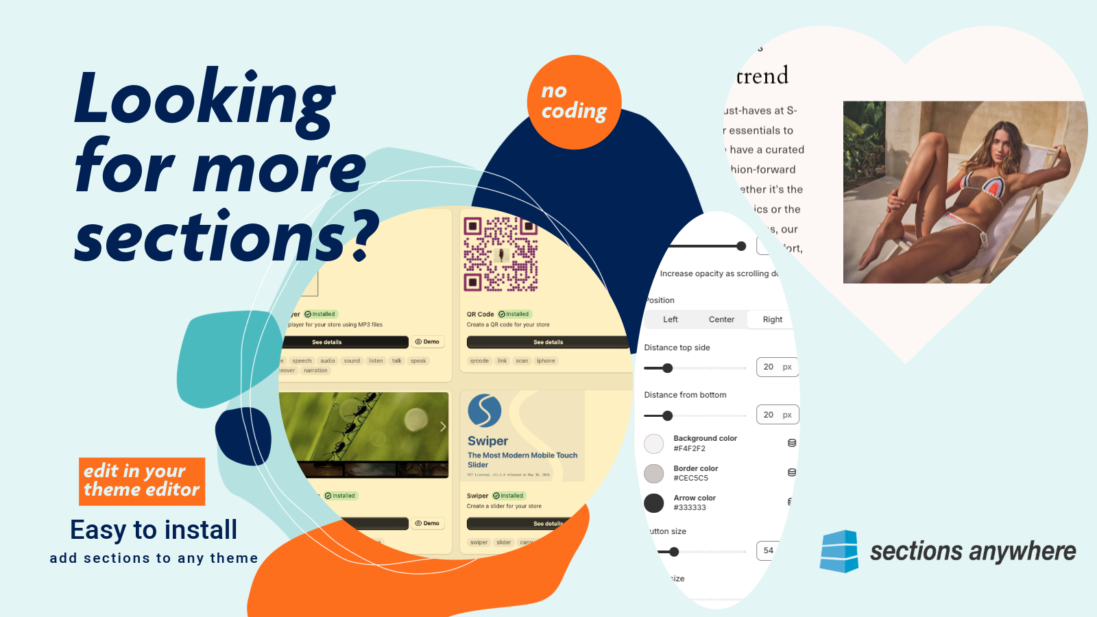 Section library for any theme